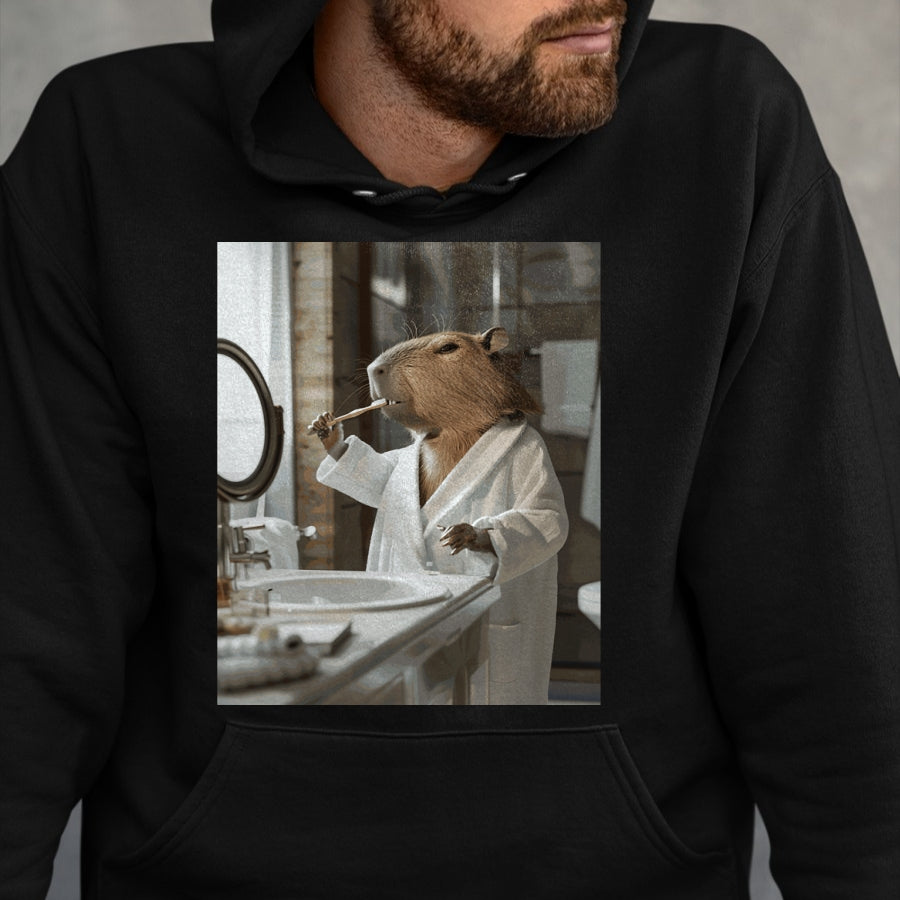 Cute Capybara Shirt, Funny Capybara Unisex T-Shirt/Hoodie/Sweatshirt HLT00 - Funny Graphic Capybara Long Sleeve T-Shirt (11)