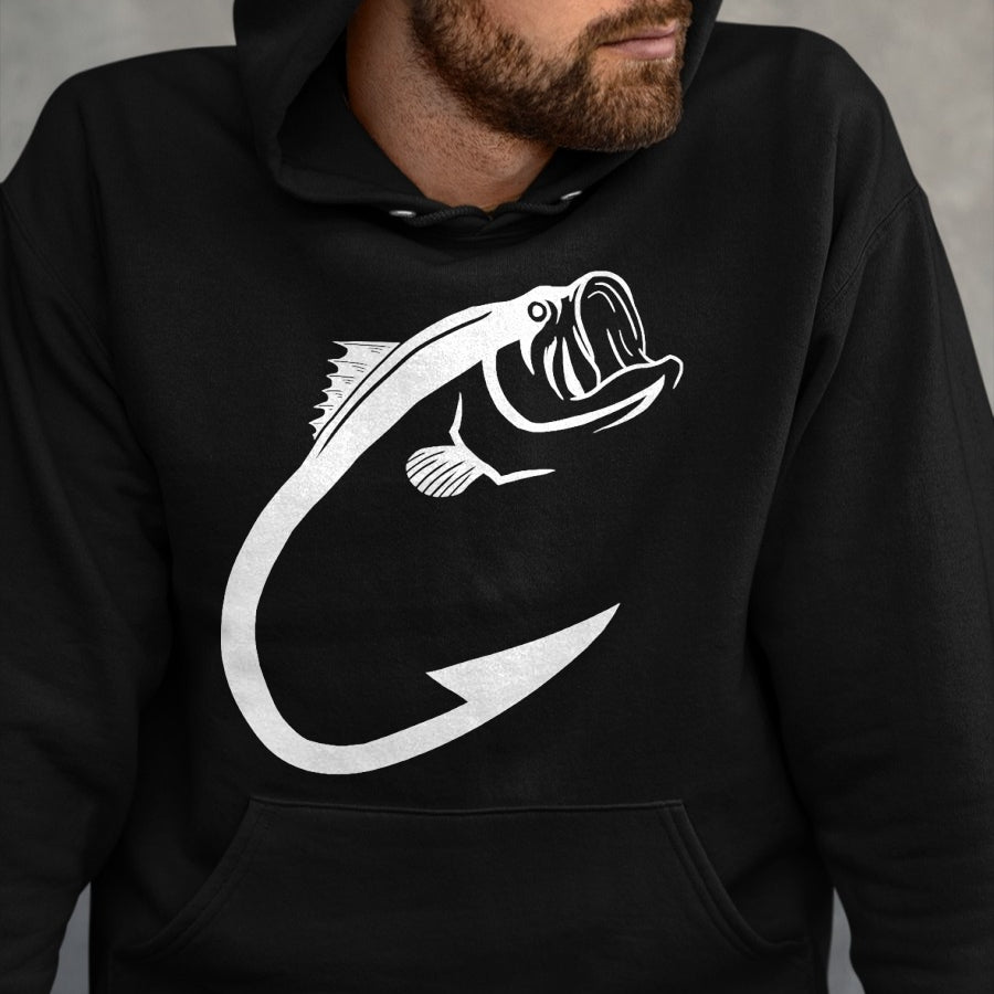 Funny Fishing Shirt, Gift For Fishing Lover Unisex T-Shirt/Hoodie/Sweatshirt HLT00 - Fish Hook Minimal Art Cool Fishing Lover Art Lover Gift T-Shirt