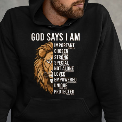 Christian Tee, Christian Faith Unisex T-Shirt/Hoodie/Sweatshirt HLT00 - Jesus God Say I Am Christian-Shirt Men Fathers Blessed Dad T-Shirt