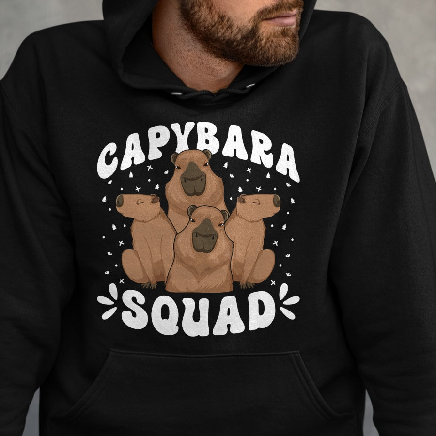 Cute Capybara Shirt, Funny Capybara Unisex T-Shirt/Hoodie/Sweatshirt HLT00 - Capybara Themed Party Capybara Squad T-Shirt