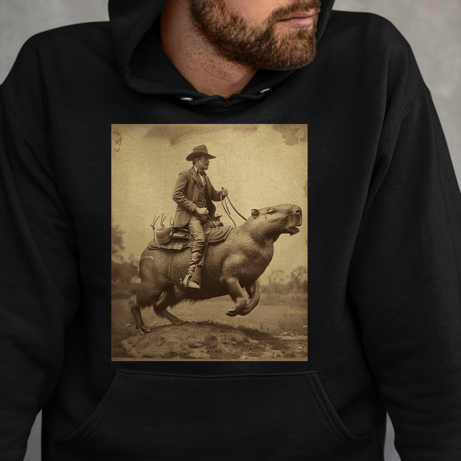Cute Capybara Shirt, Funny Capybara Unisex T-Shirt/Hoodie/Sweatshirt HLT00 - Funny Graphic Capybara Long Sleeve T-Shirt (16)