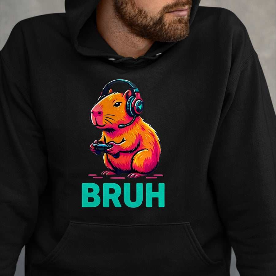Cute Capybara Shirt, Funny Capybara UnisexT-Shirt/Hoodie/Sweatshirt HLT00 - Bruh Capybaras Bruh Video Games Boys Capybara T-Shirt