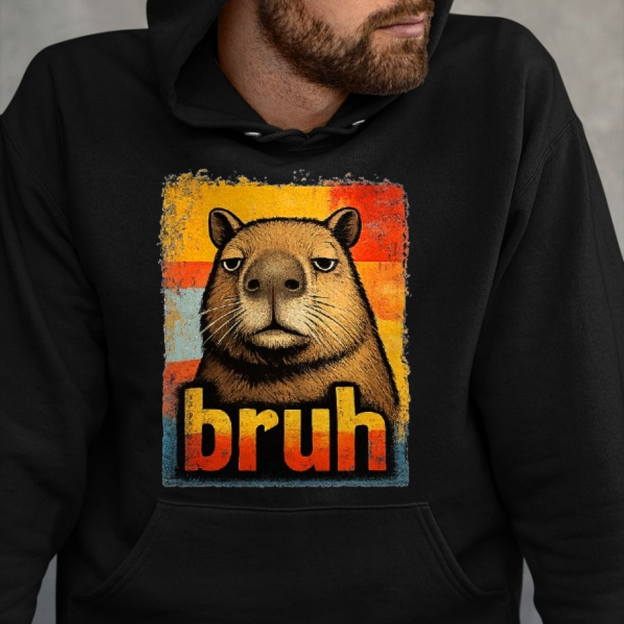 Cute Capybara Shirt, Funny Capybara Unisex T-Shirt/Hoodie/Sweatshirt HLT00 - Funny Graphic Meme Capybara Bruh for Boys Girls Men Women T-Shirt
