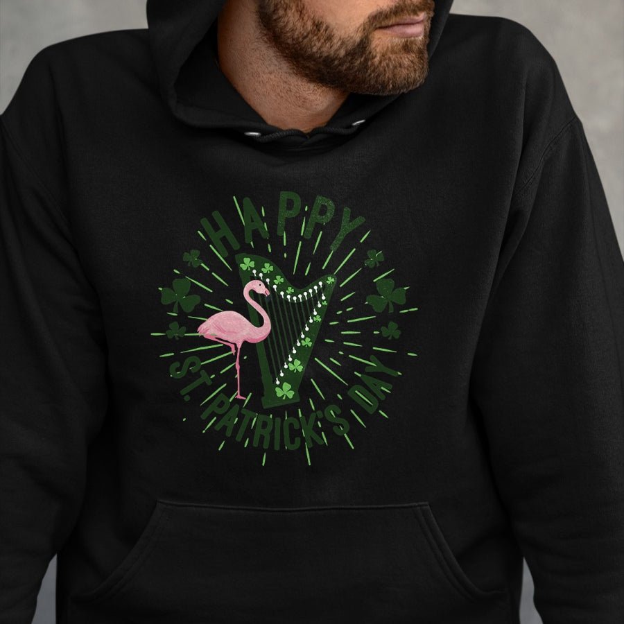 Patrick Day Shirts for Family, Funny Patrick Day shirts, st patrick's day Unisex T-Shirt/Hoodie/Sweatshirt HLT00 - Irish Flamingo Green Saint Patrick Day Lucky st pattys Party T-Shirt
