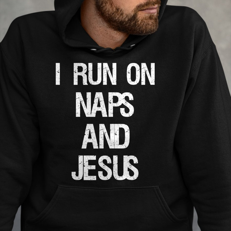 Christian Tee, Christian Faith Unisex T-Shirt/Hoodie/Sweatshirt HLT00 - Funny Run On Nap & Jesus Christ Sayings Christian T-Shirt (1)