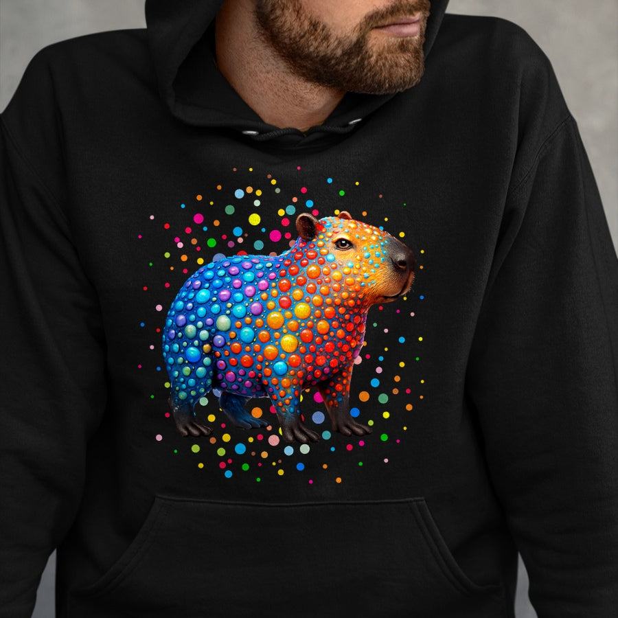 Cute Capybara Shirt, Funny Capybara Unisex T-Shirt/Hoodie/Sweatshirt HLT00 - Capybara Lovers Polka Dots Happy Dot Day Girls Boys Kids T-Shirt