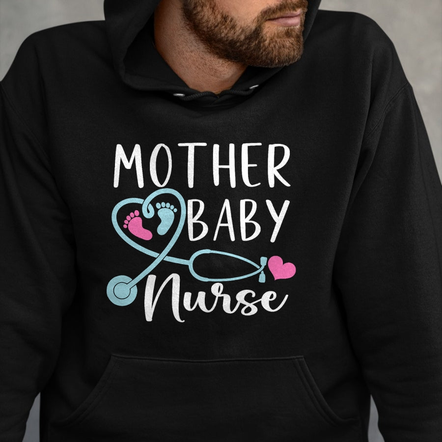 Funny Nurse Shirt, Nurse Unisex T-Shirt/Hoodie/Sweatshirt HLT00 - Postpartum Mother Baby Nurse Mom Baby Postpartum Nursing T-Shirt