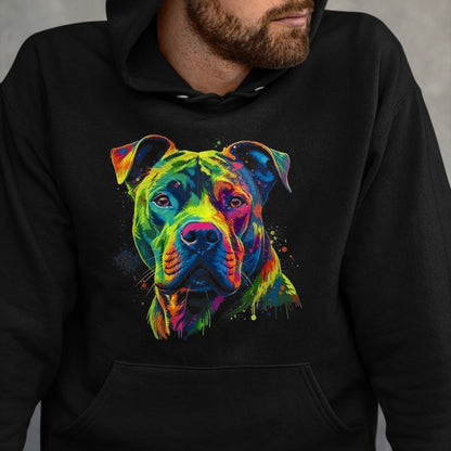 Dog Love Shirt, Dog Lover Gift T-Shirt/Hoodie/Sweatshirt HLT00 - Pitbull Dog I Love Dad Tattoo Funny Family T-Shirt