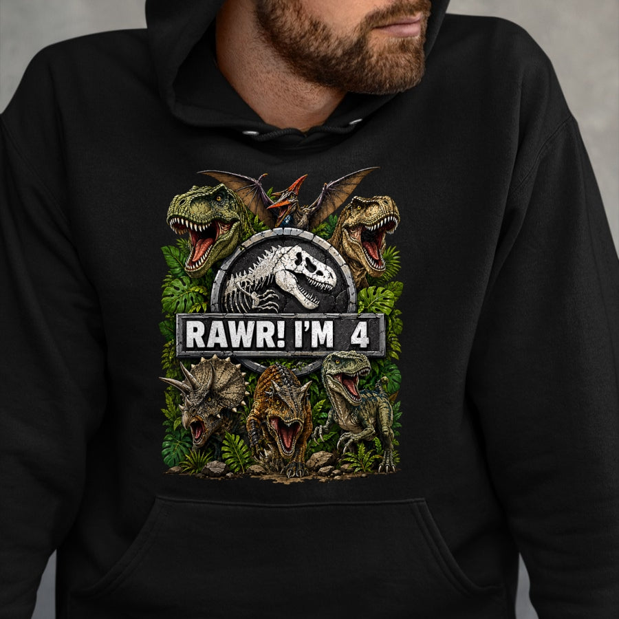 Best Dinosaur Lover Shirt, Funny Dinosaur UnisexT-Shirt/Hoodie/Sweatshirt HLT00 - Kids Rawr I_m 4 Years Old Boys Kids T-Rex Dinosaur 4th Birthday T-Shirt