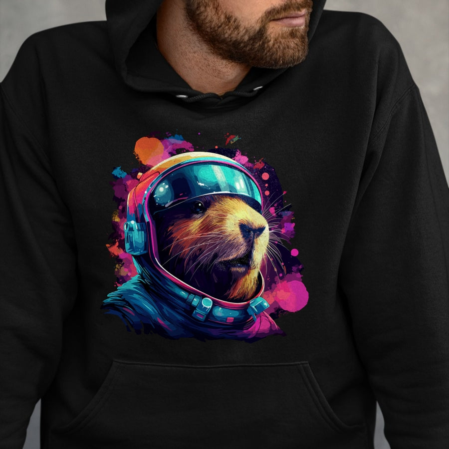 Cute Capybara Shirt, Funny Capybara Unisex T-Shirt/Hoodie/Sweatshirt HLT00 - Funny Capybara Galaxy Tee, Shirt For Women Men Kids Long Sleeve T-Shirt