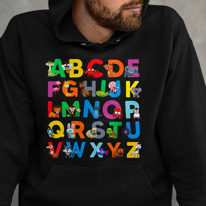 Best Student Shirt, Funny Back To School UnisexT-Shirt/Hoodie/Sweatshirt HLT00 - Zoo Animal Alphabet ABCs Animals Learning A-Z ABC Letters T-Shirt