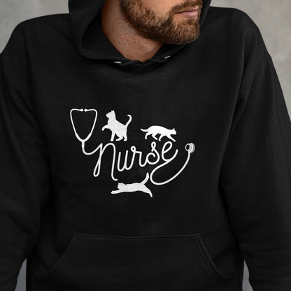 Funny Nurse Shirt, Nurse Unisex T-Shirt/Hoodie/Sweatshirt HLT00 - Nurse Cat Mom - RN Nurse and Cat Lovers T-Shirt