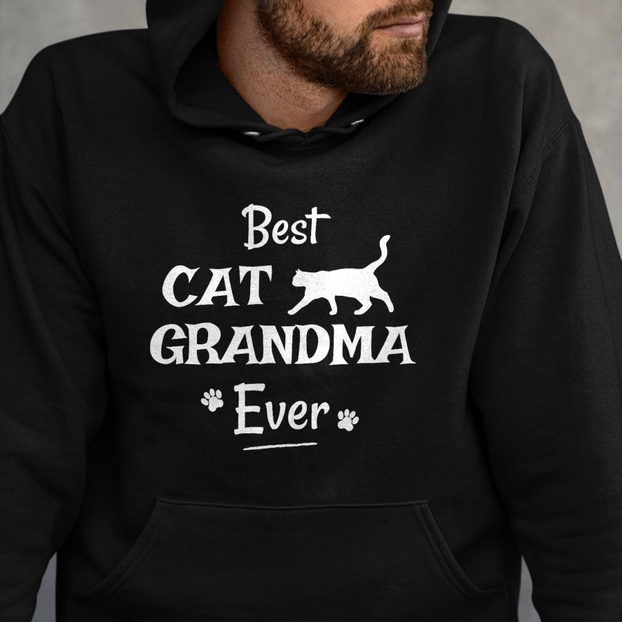 Best Grandma Shirt, Proud Grandma Unisex T-Shirt/Hoodie/Sweatshirt HLT00 - Best Cat Grandma Ever T Shirt Novelty Gift From Cat Shirt T-Shirt (1)