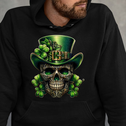 Patrick Day Shirts for Family, Funny Patrick Day shirts, st patrick's day Unisex T-Shirt/Hoodie/Sweatshirt HLT00 - Sugar Skull St Patrick Day of the Dead Lucky Shamrock T-Shirt