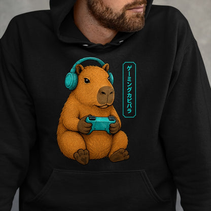 Cute Capybara Shirt, Funny Capybara Unisex T-Shirt/Hoodie/Sweatshirt HLT00 - Capybara Funny Anime Gamer Animal Video Gaming T-Shirt