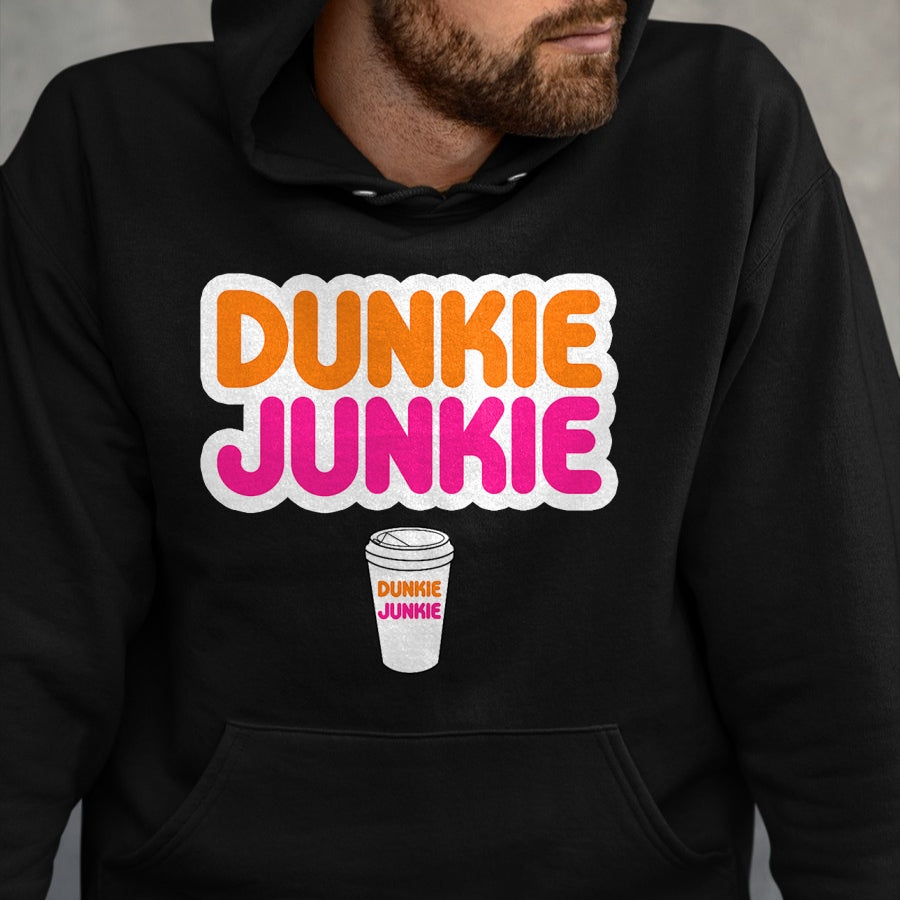 Best Thanksgiving Family Shirt , Funny Thanksgiving UnisexT-Shirt/Hoodie/Sweatshirt HLT00 - Funny Dunkie Junkie Coffee Love Funny Coffee Saying T-Shirt