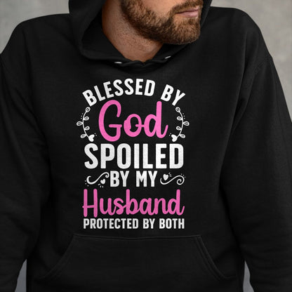 Best Wife Shirt, Wife and Husband Unisex T-Shirt/Hoodie/Sweatshirt HLT00 - Funny Spoiled Wife Art For Women Girls Husband Spoiled Wife T-Shirt