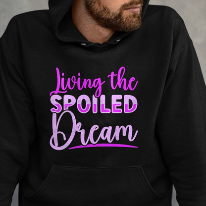 Best Wife Shirt, Wife and Husband Unisex T-Shirt/Hoodie/Sweatshirt HLT00 - Gift for wife T shirt, spoiled wife   Womens Spoiled Wife Living The Spoiled Dream V-Neck T-Shirt (1)