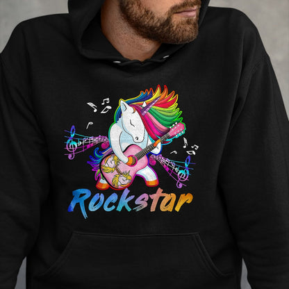 Guitar Lover Shirt, Funny Guitar UnisexT-Shirt/Hoodie/Sweatshirt HLT00 - Unicorn Rock Star Guitar Rockin_ Music Singer T-Shirt