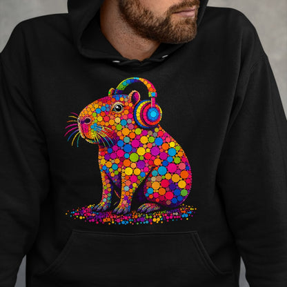 Cute Capybara Shirt, Funny Capybara UnisexT-Shirt/Hoodie/Sweatshirt HLT00 - Funny Capybara Dots Art Animal Lovers Students Boys Girls T-Shirt