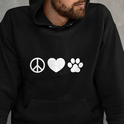 Dog Love Shirt, Dog Lover Gift T-Shirt/Hoodie/Sweatshirt HLT00 - Peace, Love and Dogs T Shirt T-Shirt