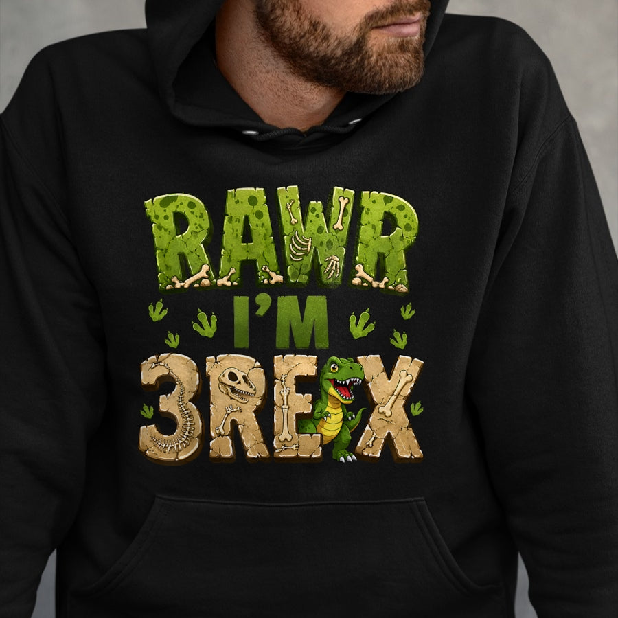 Best Dinosaur Lover Shirt, Funny Dinosaur UnisexT-Shirt/Hoodie/Sweatshirt HLT00 - 3 Year Old Dinosaur Birthday Boys Rawn Im 3-Rex T-Shirt