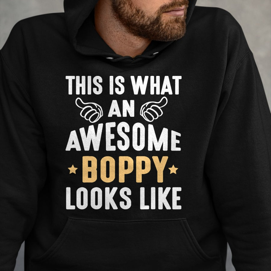 Best Wife Shirt, Wife and Husband Unisex T-Shirt/Hoodie/Sweatshirt HLT00 - This Is What An Awesome Boppy Looks Like Grandpa Dad Husband T-Shirt