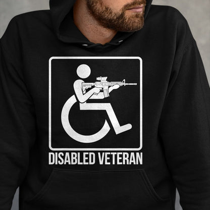 Proud Veteran Shirt, Funny Veteran UnisexT-Shirt/Hoodie/Sweatshirt HLT00 - Disabled Veteran US Military Handicap Vet Combat Veteran T-Shirt