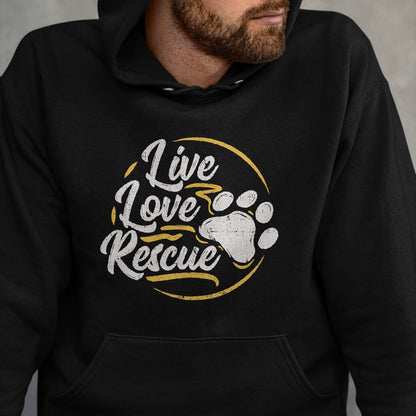 Dog Love Shirt, Dog Lover Gift T-Shirt/Hoodie/Sweatshirt HLT00 - Live Love Rescue - Dog Lover Adopt a Dog Adoption T-Shirt T-Shirt