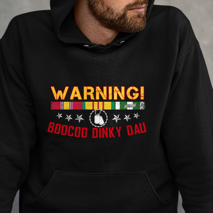 Proud Veteran Shirt, Funny Veteran UnisexT-Shirt/Hoodie/Sweatshirt HLT00 - Vietnam Veteran Shirt Boocoo Dinky Dau Tee T-Shirt