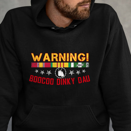 Proud Veteran Shirt, Funny Veteran UnisexT-Shirt/Hoodie/Sweatshirt HLT00 - Vietnam Veteran Shirt Boocoo Dinky Dau Tee T-Shirt