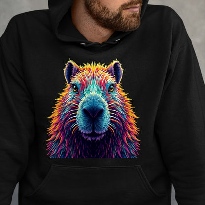 Cute Capybara Shirt, Funny Capybara Unisex T-Shirt/Hoodie/Sweatshirt HLT00 - Funny Colorful Capybara Long Sleeve T-Shirt
