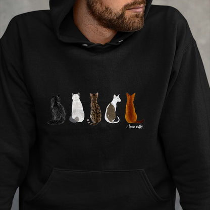 Cat Love Shirt, Funny Cat Lover Gift UnisexT-Shirt/Hoodie/Sweatshirt HLT00 - I Love Cats for Cat Lovers T-Shirt