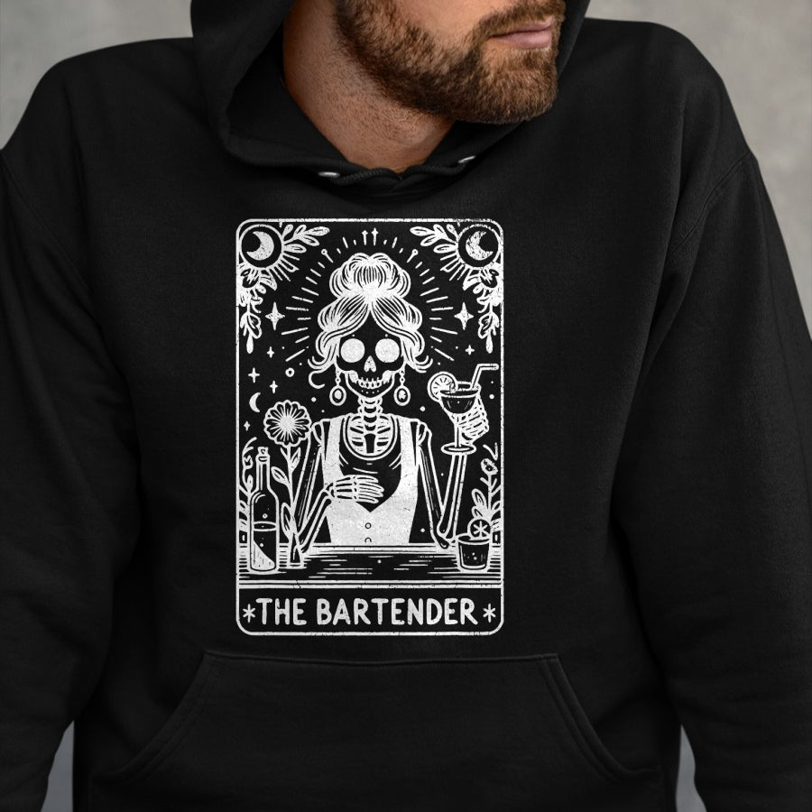 Best Thanksgiving Family Shirt , Funny Thanksgiving UnisexT-Shirt/Hoodie/Sweatshirt HLT00 - Bartender Tarot Card Skeleton Cocktail Witchy Vibes Alcohol T-Shirt