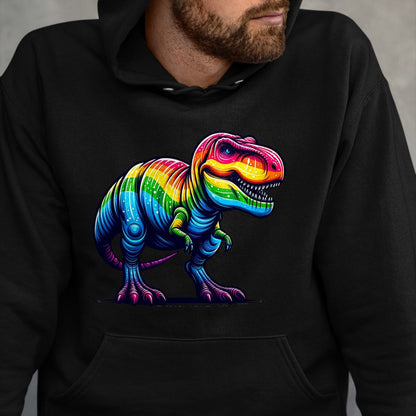 Best Dinosaur Lover Shirt, Funny Dinosaur UnisexT-Shirt/Hoodie/Sweatshirt HLT00 - Rainbow T-Rex Dinosaur Lovers Tyrannosaurus Rex Rainbow T-Shirt