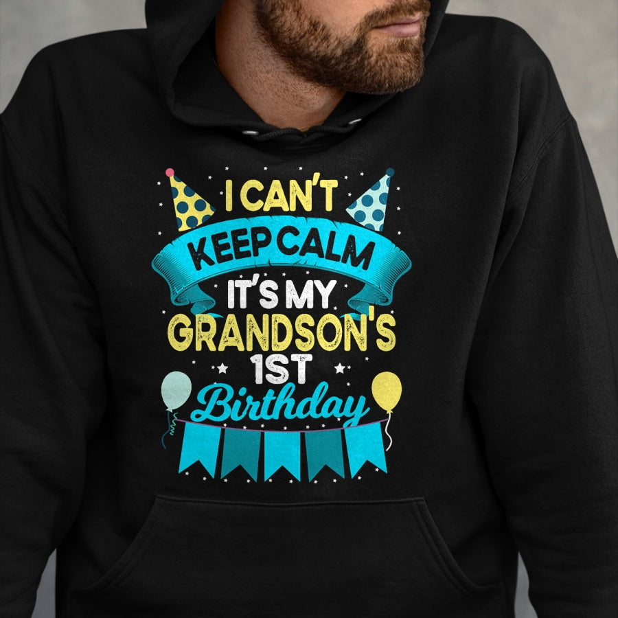 Best Grandma Shirt, Proud Grandma Unisex T-Shirt/Hoodie/Sweatshirt HLT00 - 1 Years Old Grandson Gift It_s My Grandson 1st Birthday T-Shirt