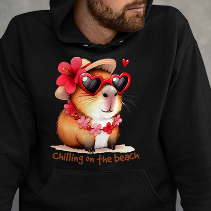 Cute Capybara Shirt, Funny Capybara Unisex T-Shirt/Hoodie/Sweatshirt HLT00 - Funny Capybara Long Sleeve T-Shirt