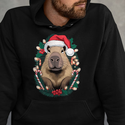 Cute Capybara Shirt, Funny Capybara Unisex T-Shirt/Hoodie/Sweatshirt HLT00 - Capybara Christmas Long Sleeve T-Shirt (3)