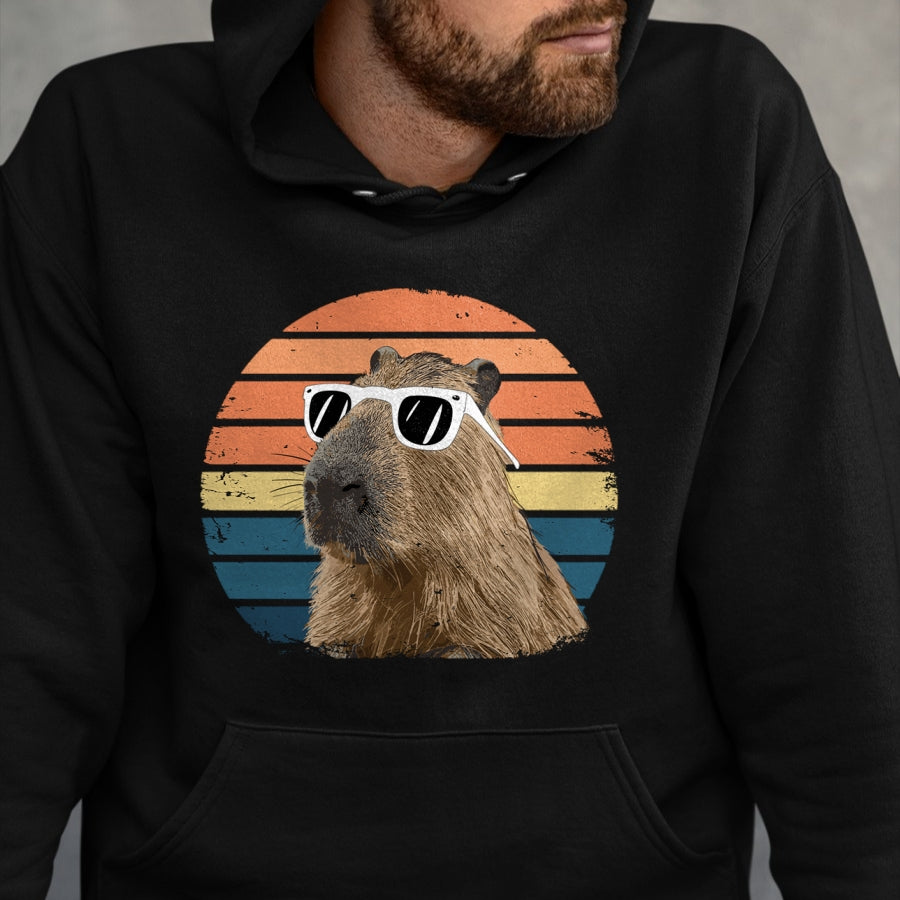 Cute Capybara Shirt, Funny Capybara Unisex T-Shirt/Hoodie/Sweatshirt HLT00 - Funny Capybara Vintage Long Sleeve T-Shirt