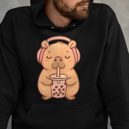 Cute Capybara Shirt, Funny Capybara Unisex T-Shirt/Hoodie/Sweatshirt HLT00 - Capybara Kawaii Girl T-Shirt