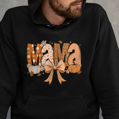 Best Thanksgiving Family Shirt , Funny Thanksgiving UnisexT-Shirt/Hoodie/Sweatshirt HLT00 - Retro Mama Coquette Bows Leopard Mom Fall Thanksgiving Women T-Shirt