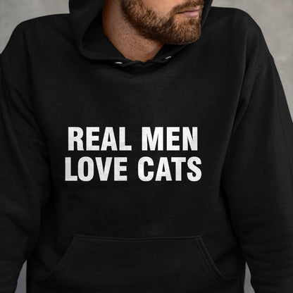Cat Love Shirt, Funny Cat Lover Gift UnisexT-Shirt/Hoodie/Sweatshirt HLT00 - Real Men Love Cats T-Shirt, Men, Black, 3X-Large (1)