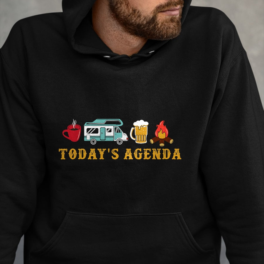 Funny Camping Shirt, Gift For Camping Lover Unisex T-Shirt/Hoodie/Sweatshirt HLT00 - RV Camping Lover Agenda T-Shirt