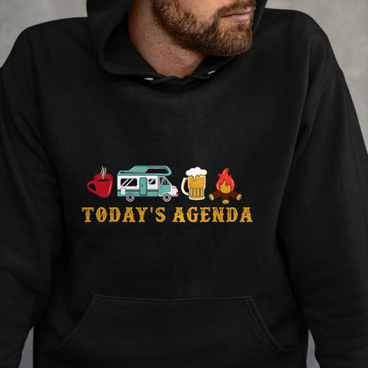Funny Camping Shirt, Gift For Camping Lover Unisex T-Shirt/Hoodie/Sweatshirt HLT00 - RV Camping Lover Agenda T-Shirt