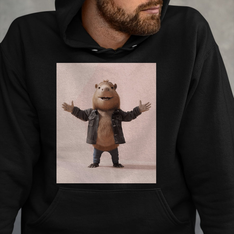 Cute Capybara Shirt, Funny Capybara Unisex T-Shirt/Hoodie/Sweatshirt HLT00 - Funny Graphic Capybara Long Sleeve T-Shirt (14)