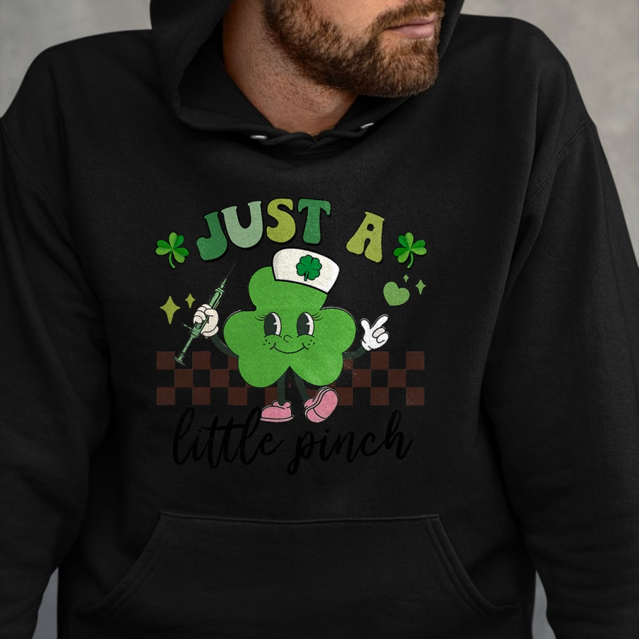 Patrick Day Shirts for Family, Funny Patrick Day shirts, st patrick's day Unisex T-Shirt/Hoodie/Sweatshirt HLT00 - Nurse St Patrick Day Just A Little Pinch RN L&D Phlebotomist T-Shirt