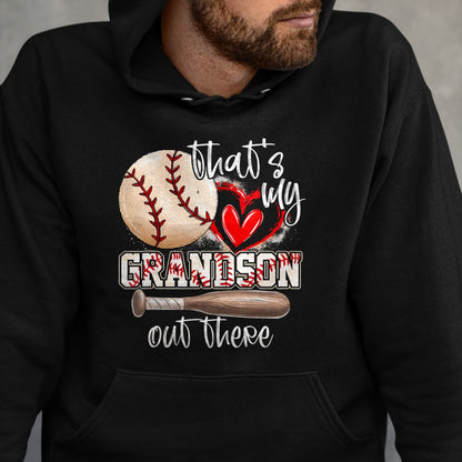 Best Grandma Shirt, Proud Grandma Unisex T-Shirt/Hoodie/Sweatshirt HLT00 - That'S My Grandson Out There Baseball Grandma Mothers Day T-Shirt
