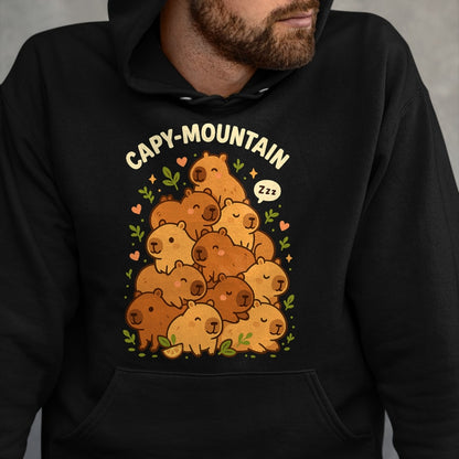 Cute Capybara Shirt, Funny Capybara Unisex T-Shirt/Hoodie/Sweatshirt HLT00 - Capybara T-Shirt Capy-Mountain Cute Design Capybara Shirt T-Shirt