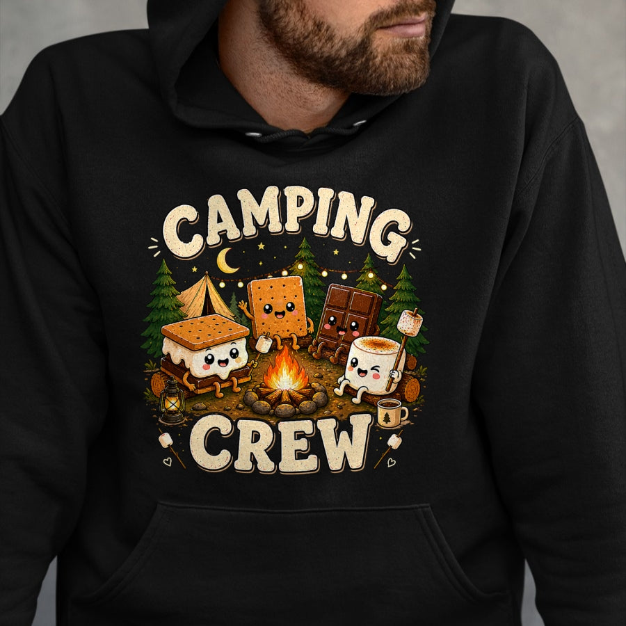 Funny Camping Shirt, Gift For Camping Lover Unisex T-Shirt/Hoodie/Sweatshirt HLT00 - Camping Crew Family Matching Camp Group Squad Team T-Shirt