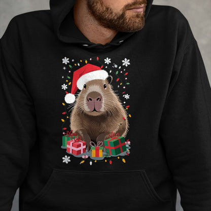 Cute Capybara Shirt, Funny Capybara Unisex T-Shirt/Hoodie/Sweatshirt HLT00 - Capybara Christmas Long Sleeve T-Shirt (5)